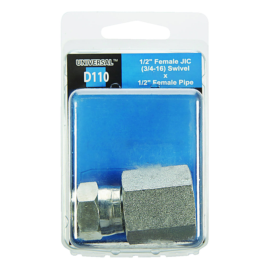 Apache Hose 39006175 Steel 1/2 in. Dia. x 1/2 in. Dia. Hydraulic Adapter 1/Pack