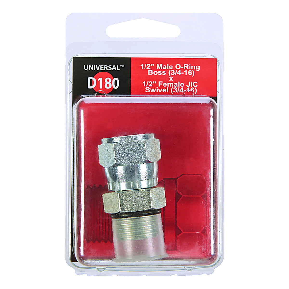Apache Hose 39038898 Steel 1/2 in. Dia. x 1/2 in. Dia. Hydraulic Adapter 1/Pack