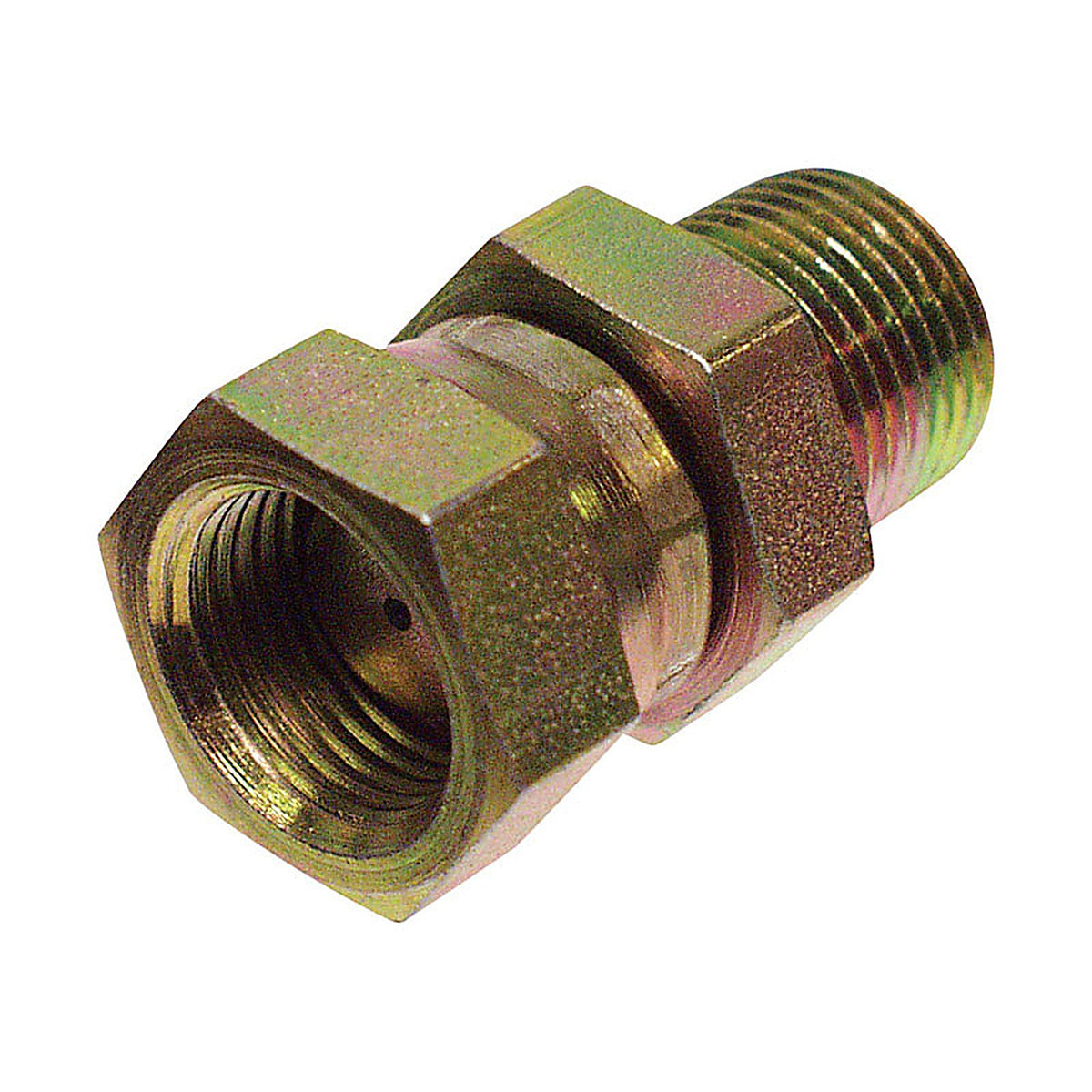 Apache Hose 39004276 Steel 3/8 in. Dia. x 3/8 in. Dia. Hydraulic Adapter 1