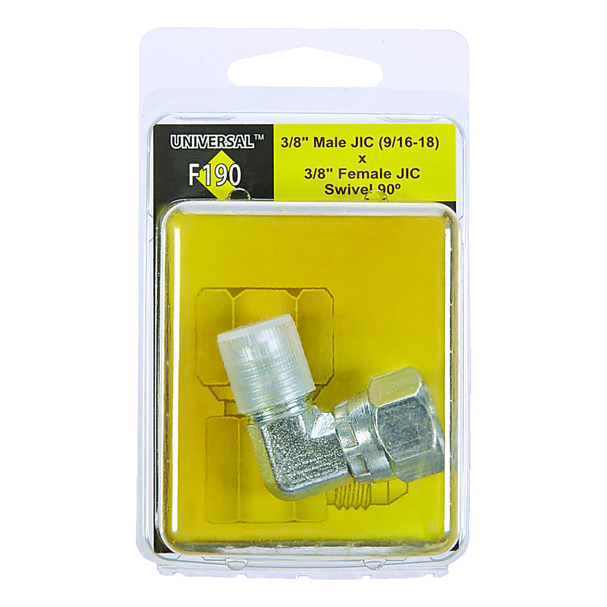 Apache Hose 39035544 Steel 3/8 in. Dia. x 3/8 in. Dia. Hydraulic Adapter 1