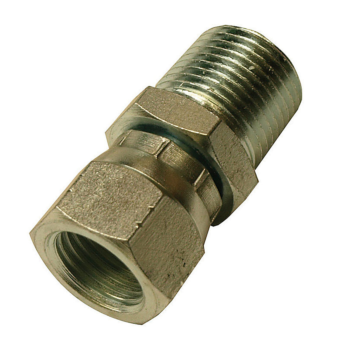 Apache Hose 39039198 Steel 3/8 in. Dia. x 3/8 in. Dia. Hydraulic Adapter 1