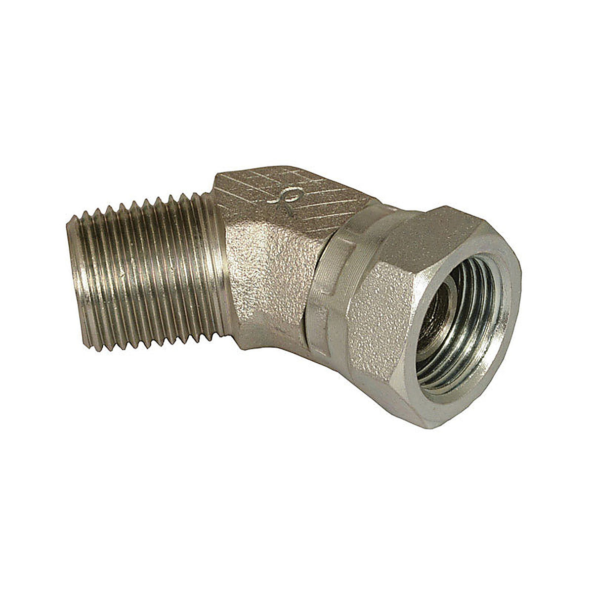 Apache Hose 39005475 Steel 3/8 in. Dia. x 3/8 in. Dia. Hydraulic Adapter 1