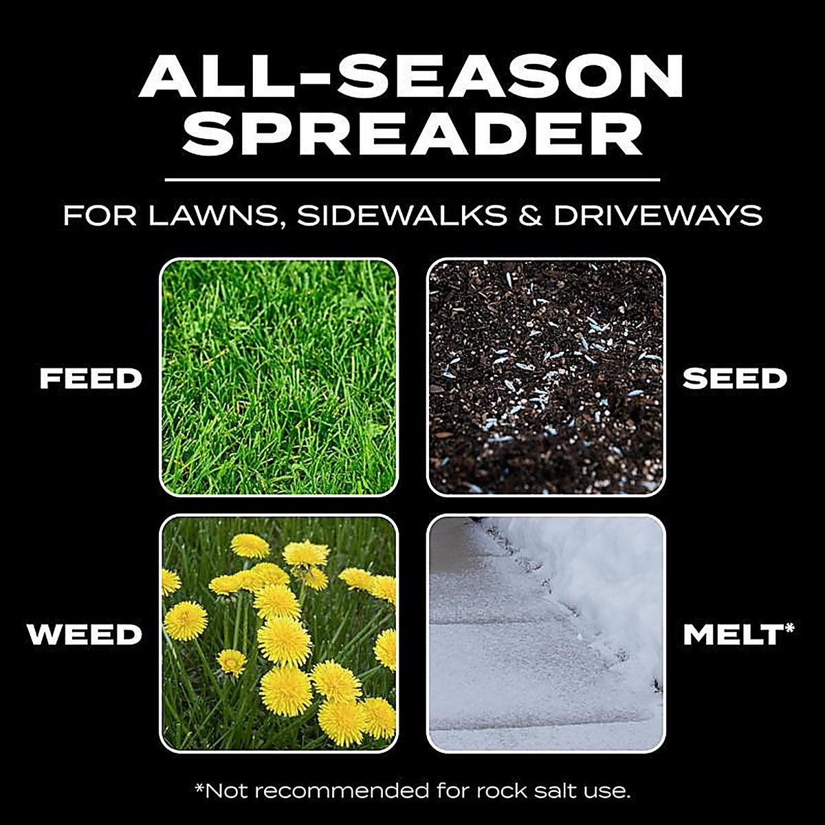 Scotts 71131 Wizz 60 in. W Handheld Spreader For Fertilizer/Ice Melt/Seed 4 lb