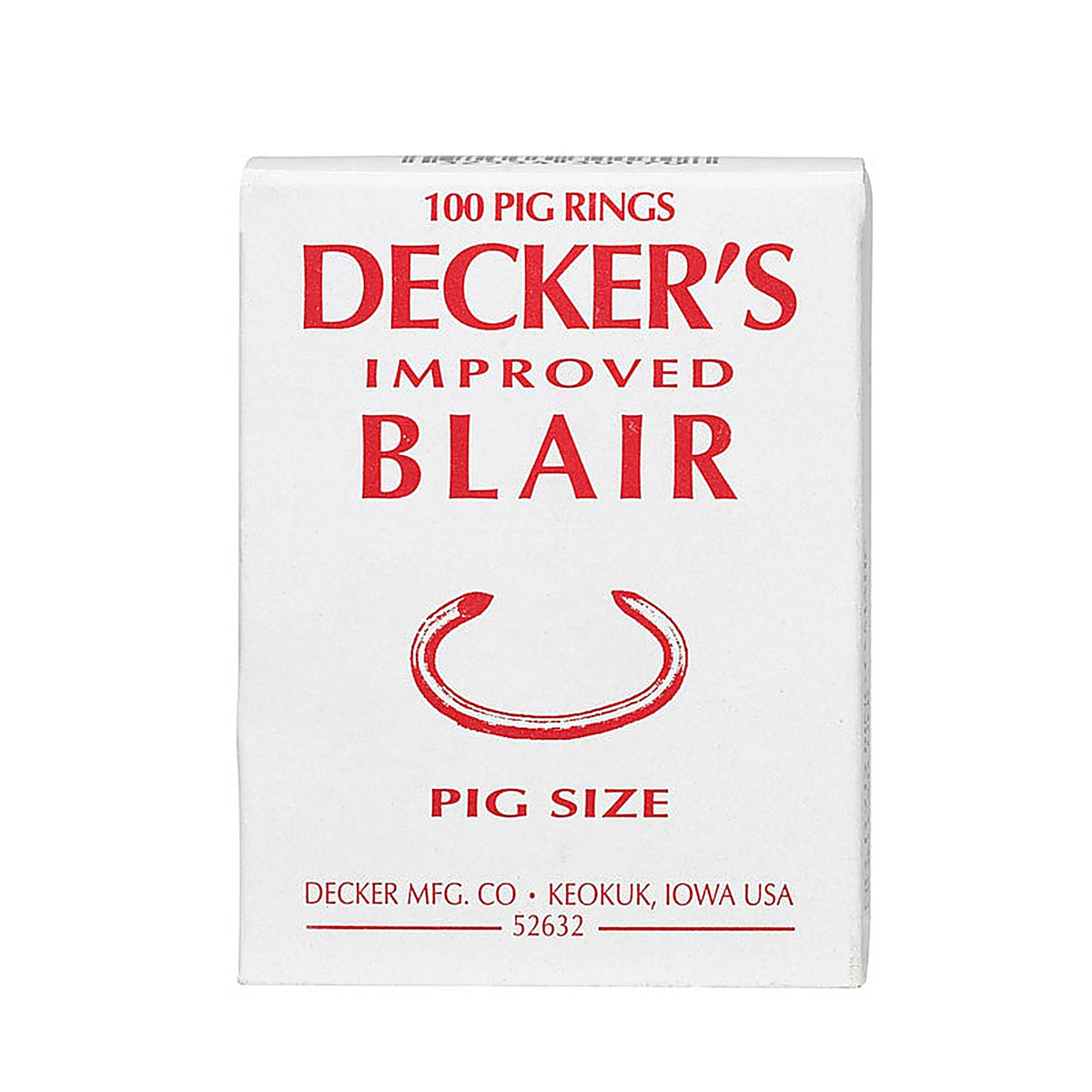 Decker - 4 - 12.5 Ga. Animal Ring for Pig 100 Pack