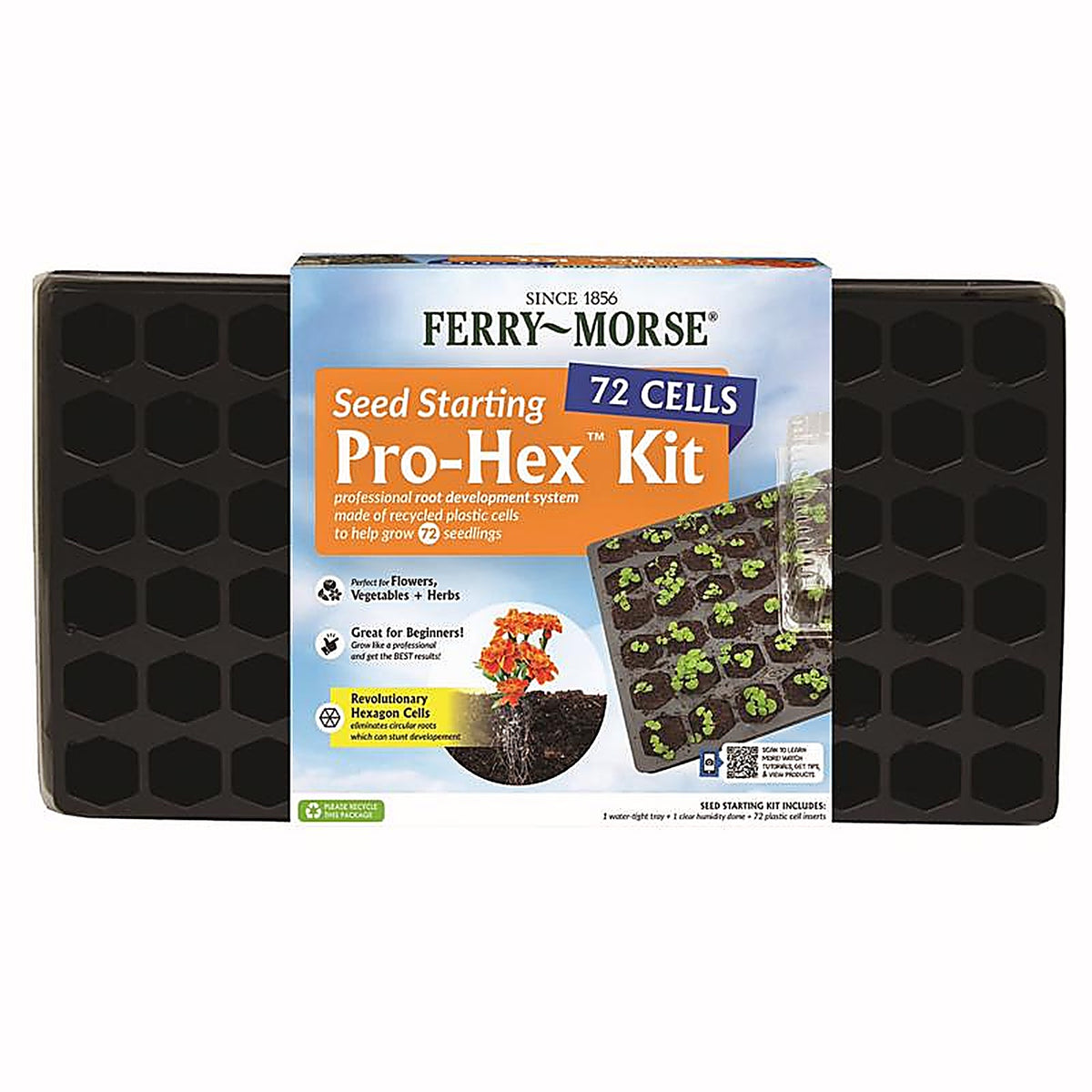 Ferry-Morse - PHEX-7 - Pro-HEX 72 Cells 2.25 In. H X 1.5 In. W X 1.5 In. L Seed Starting Kit 1 Pack