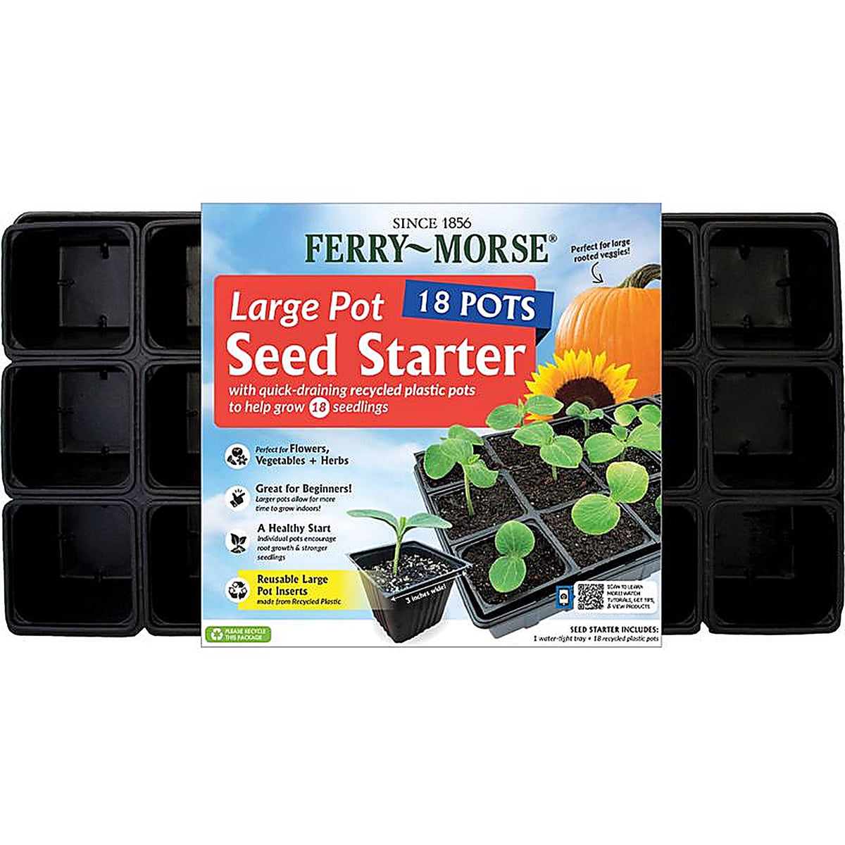 Ferry-Morse - P180-6 - 18 Cells 11 In. W X 22 In. L Seed Starting Kit 1 Pack