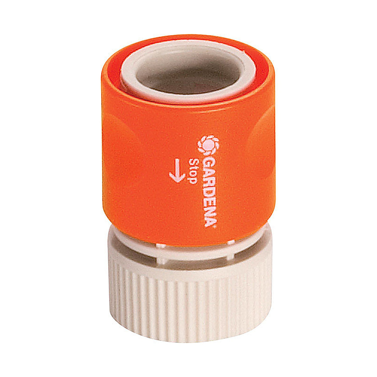 Gardena 36918 5/8 & 1/2 in. Nylon/ABS Threaded Male Hose Connector with Water Stop