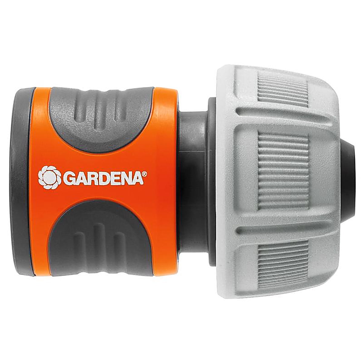 Gardena 36826 5/8 in. Nylon/ABS Threaded Female Hose End Repair Connector with Water Stop