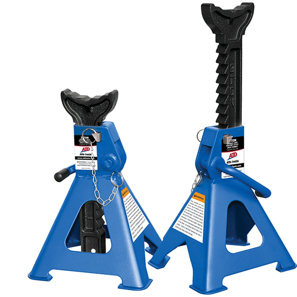 ATD - 7443A - Jack Stands Double Lock 3 Ton - Pair