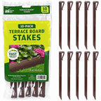 Master Mark 99310 Terrace Board 10 in. H Plastic Brown Stake Kit