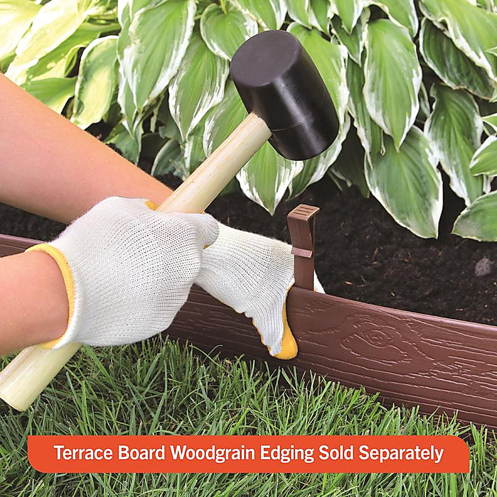 Master Mark 99310 Terrace Board 10 in. H Plastic Brown Stake Kit
