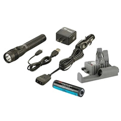 Streamlight 74619 Strion DS HL Rechargeable Flashlight with Type A 12V DC PiggyBack, Black