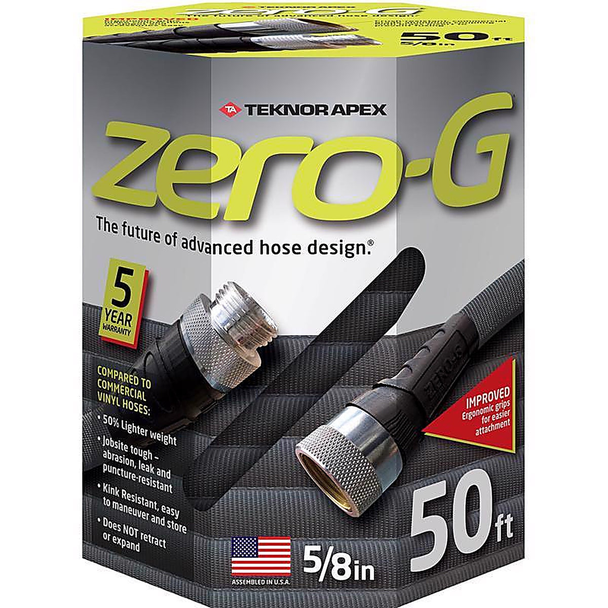 Teknor Apex - 4001-50 - Zero-G 5/8 In. D X 50 Ft. L Heavy Duty Commercial Grade Garden Hose