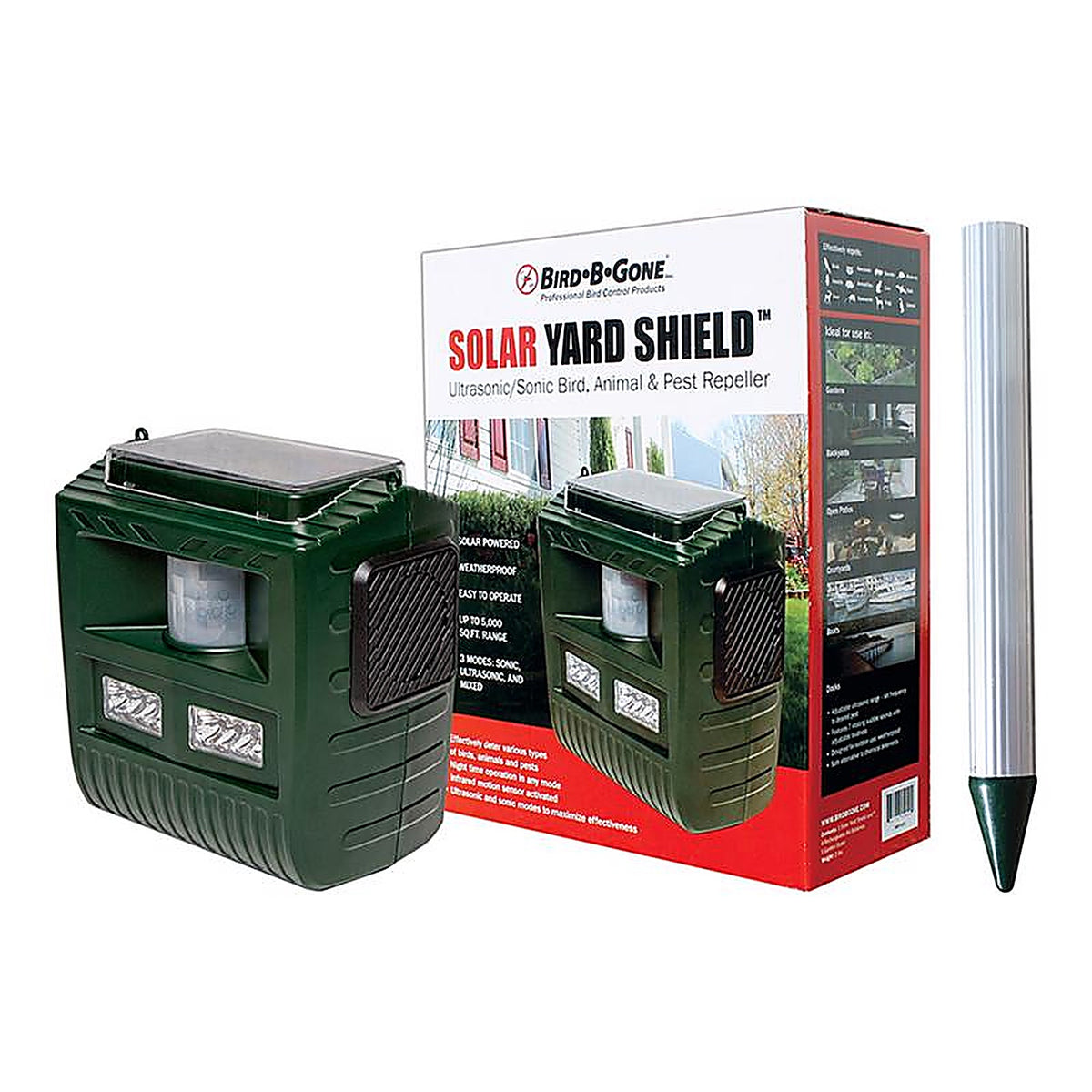 Bird-B-Gone MMYARD Solar Yard Shield Animal Repellent For Most Animal Types