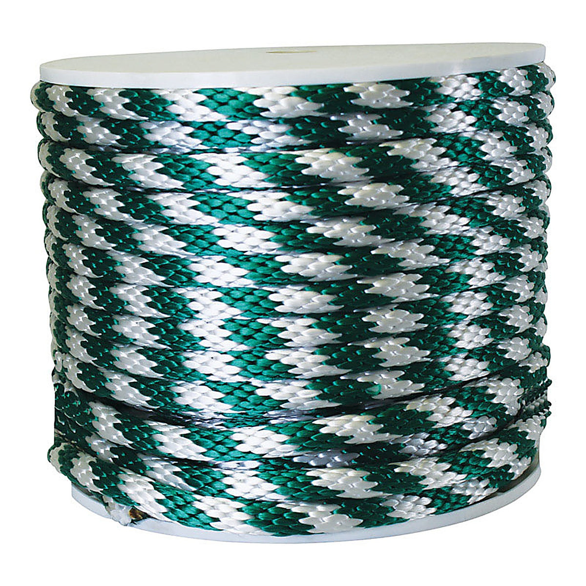 Koch 5162045 5/8 in. D X 140 ft. L Green/White Solid Braided Poly Derby Rope