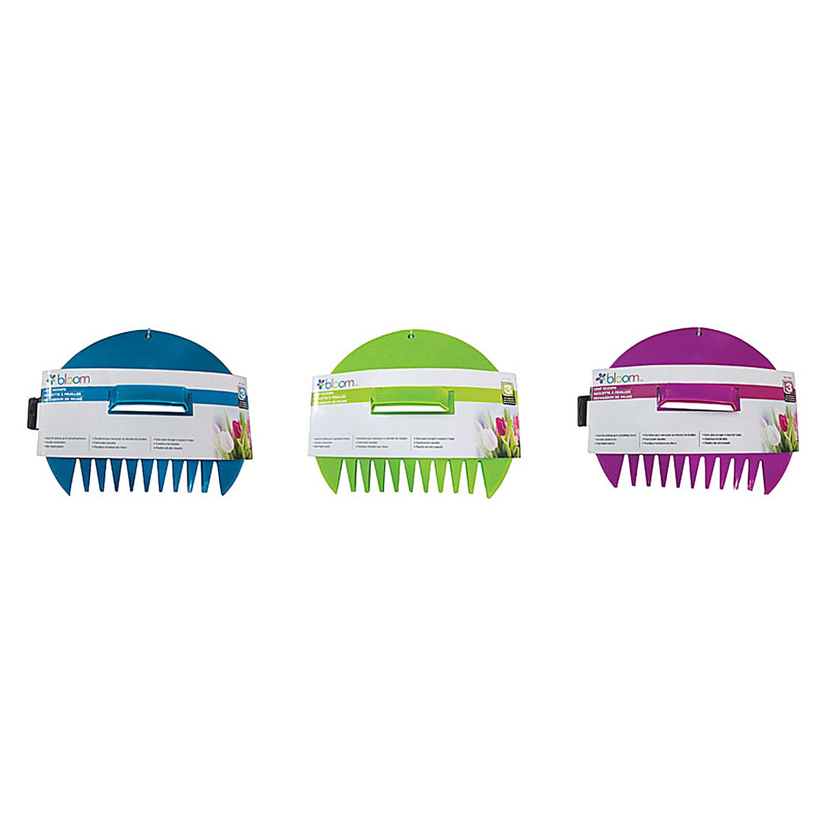 Bloom - 2110BL - 12 In. 9 Tine Poly Leaf Scoop Poly Handle