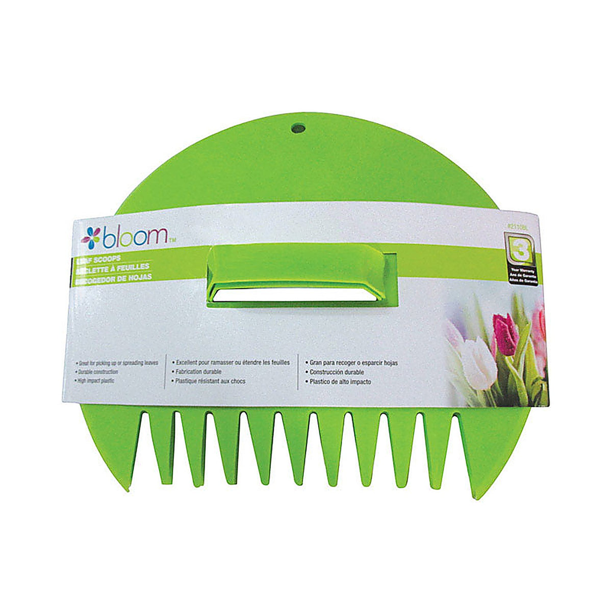 Bloom - 2110BL - 12 In. 9 Tine Poly Leaf Scoop Poly Handle