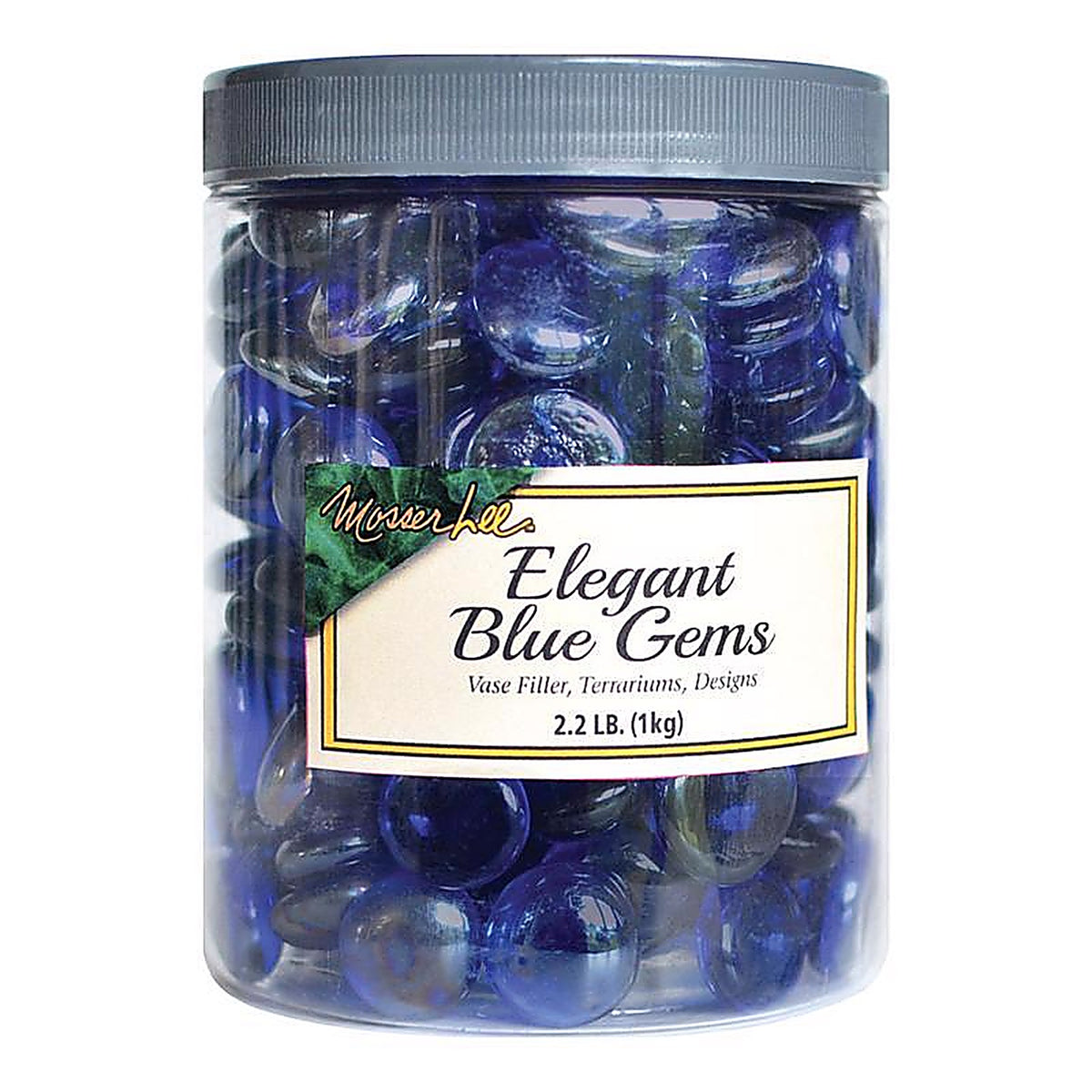 Mosser Lee ML2121 Elegant Blue Gems Blue Decorative Glass Vase Filler 2.2 lb
