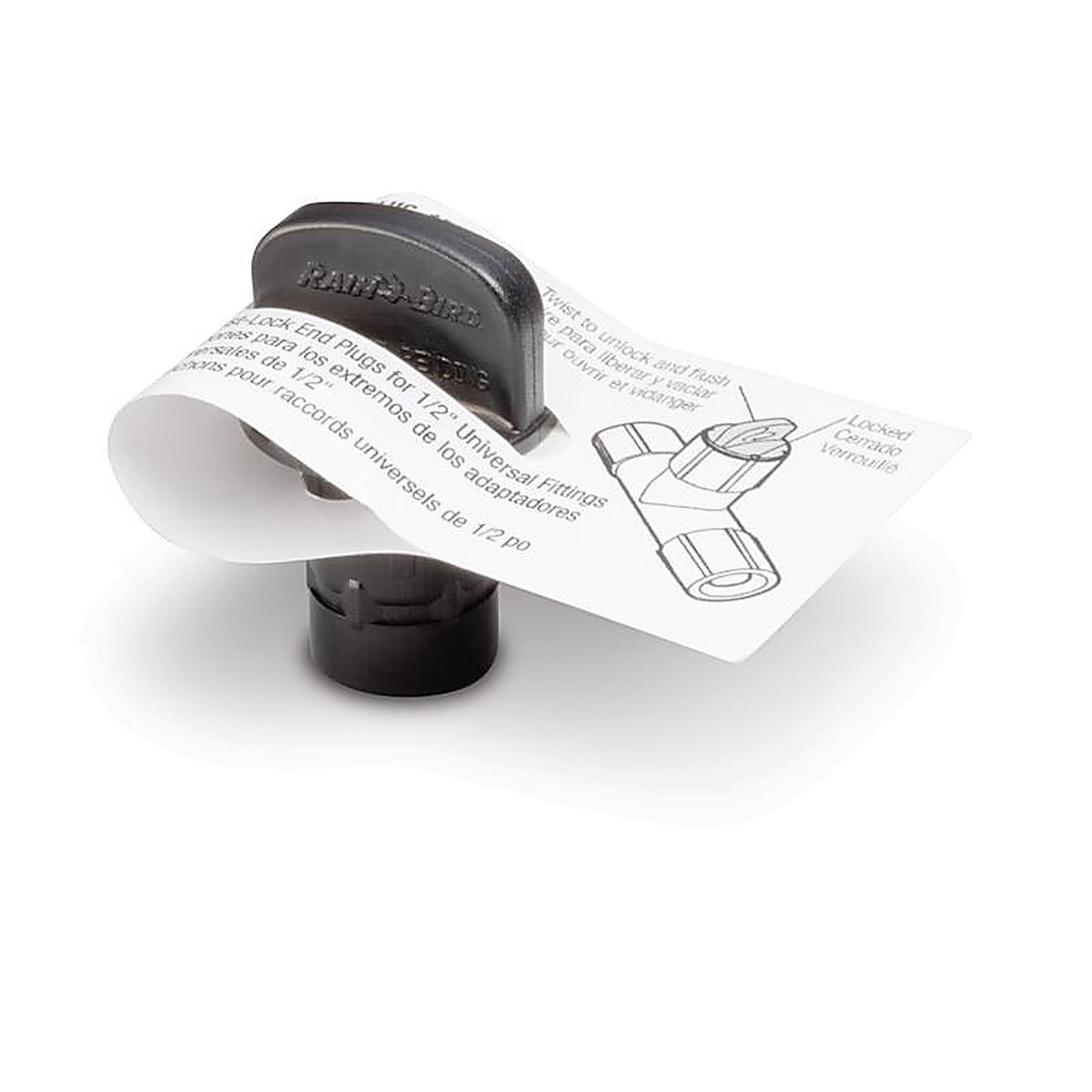 Rain Bird - EFPLUG/1SX - Easy Fit for 1/2 In. Tubing Drip Irrigation Flush Cap 1 Pack