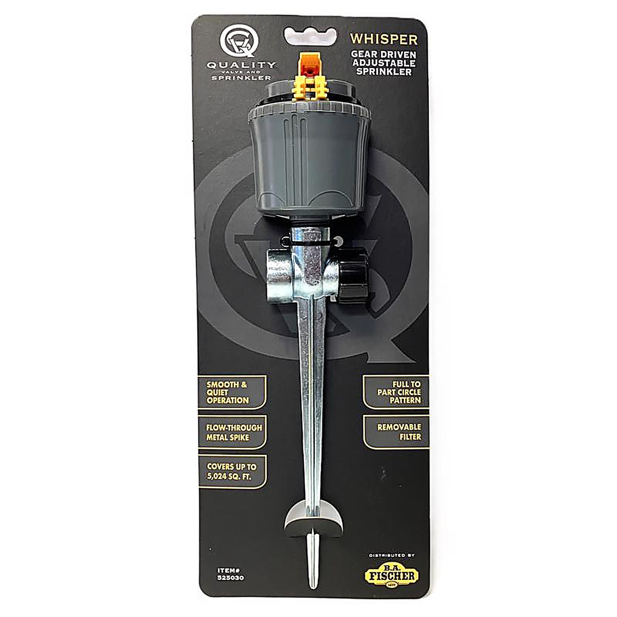 Quality Valve and Sprinkler - 525030 - Plastic Non-Tipping Base Rotating Sprinkler 5024 Sq Ft 1 Pack