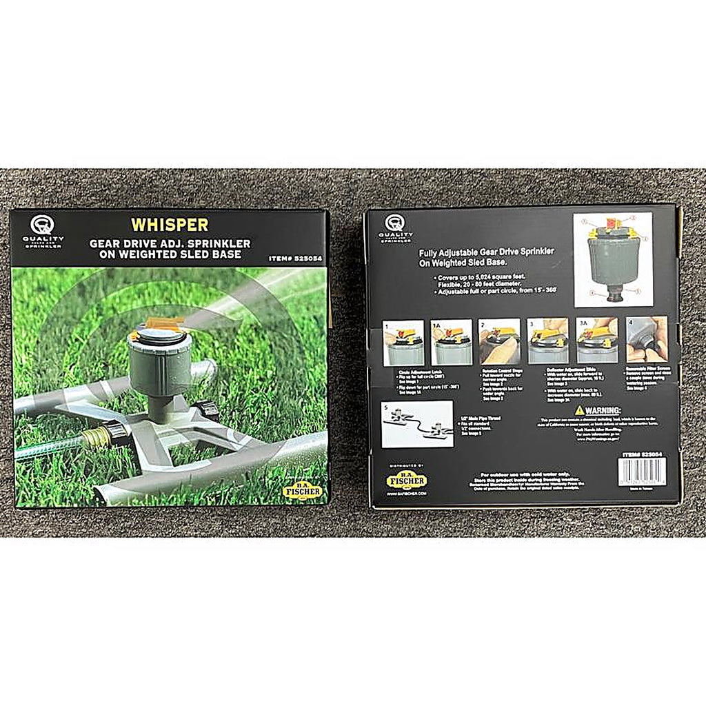 Quality Valve and Sprinkler - 525054 - Plastic Sled Base Impulse Sprinkler 5024 Sq Ft 1 Pack