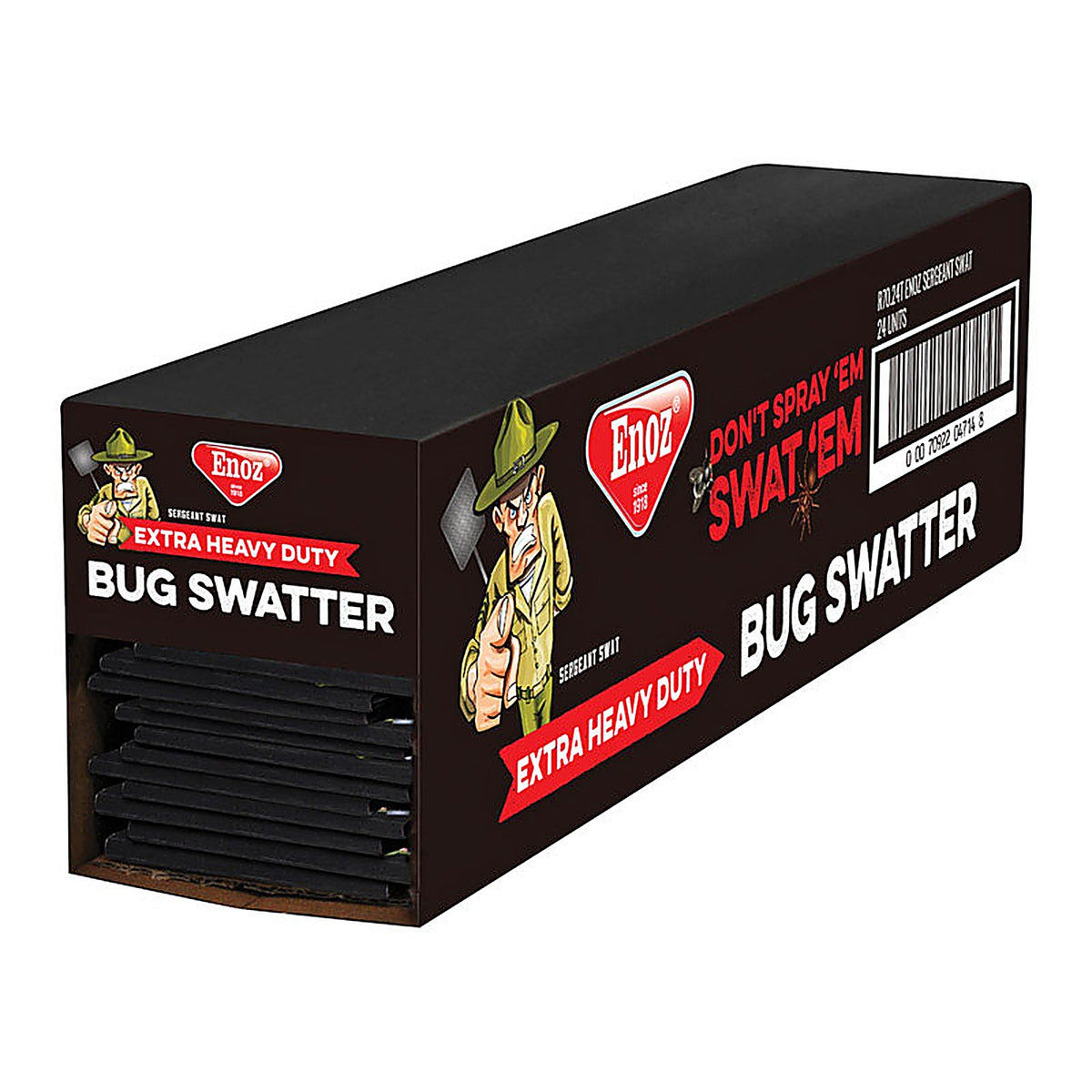Enoz - R70.24T - Sergeant Swat Black Plastic Fly Swatter