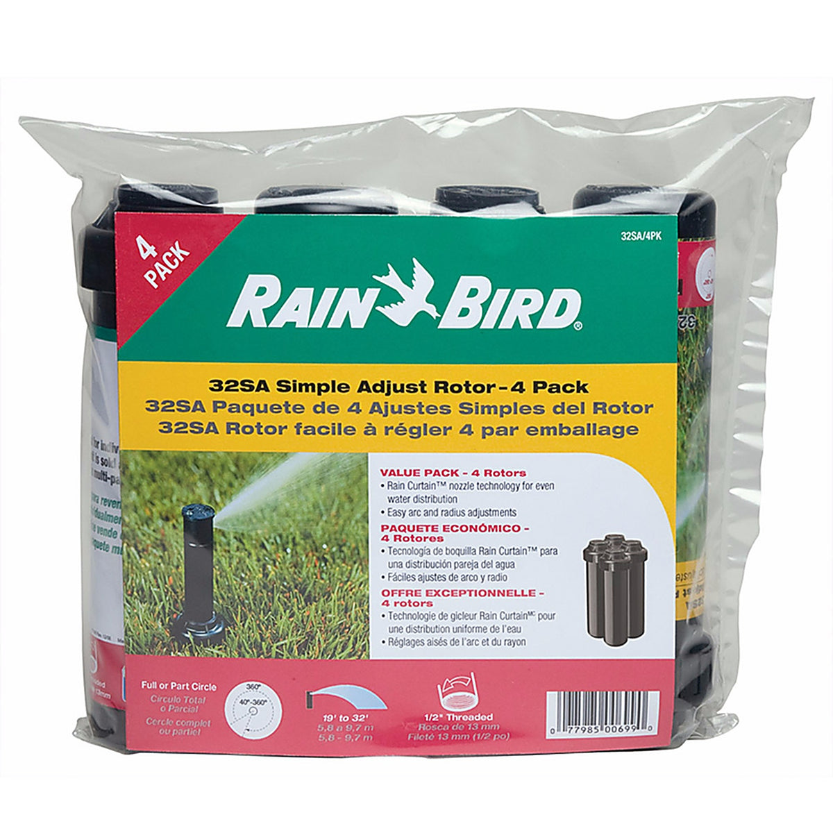 Rain Bird - 32SA/4PKS - Adjustable Pop-Up Rotor