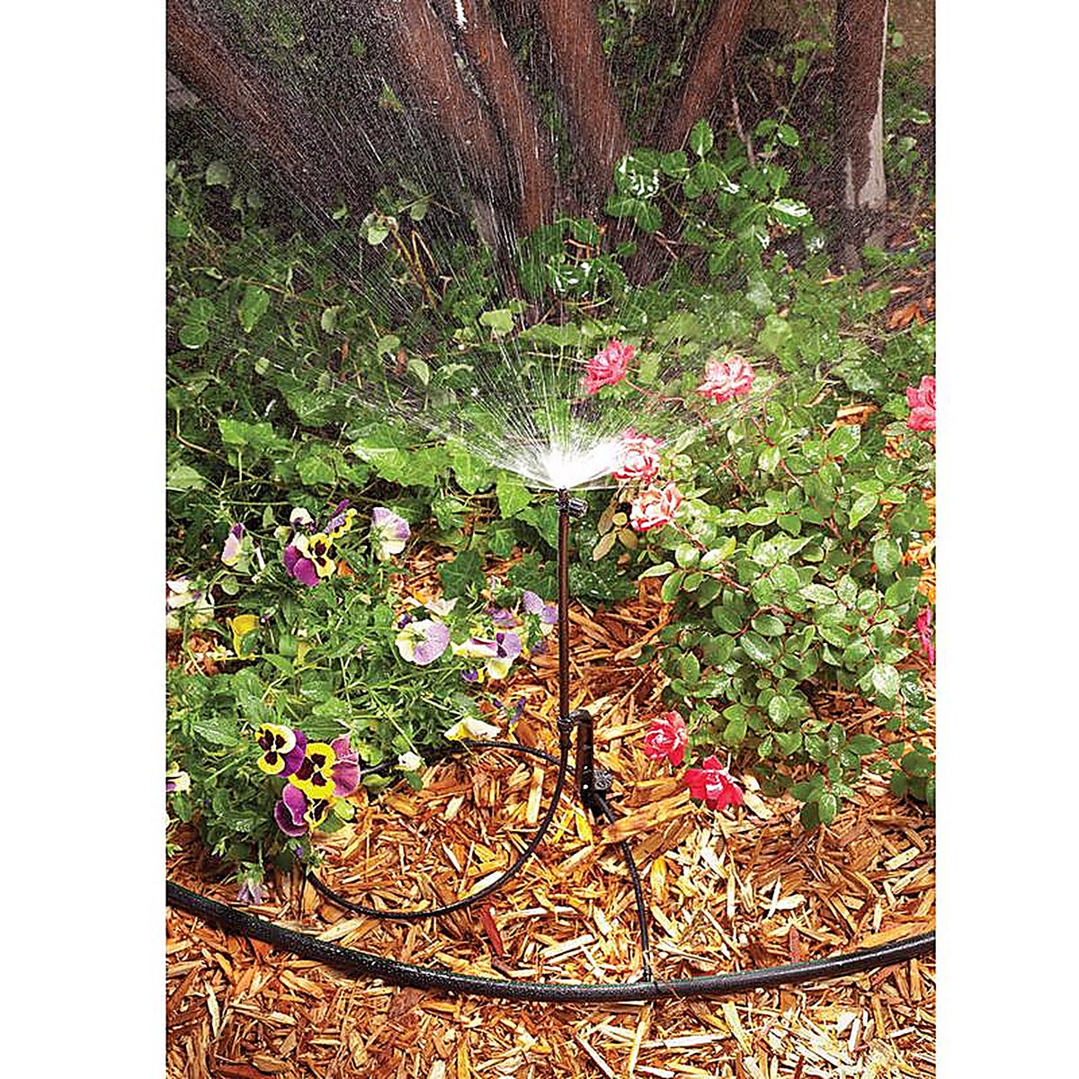 Rain Bird - MSSTKTH1S - Half-Circle Drip Irrigation Micro Sprinkler on Stake 31 GPH 1 Pack