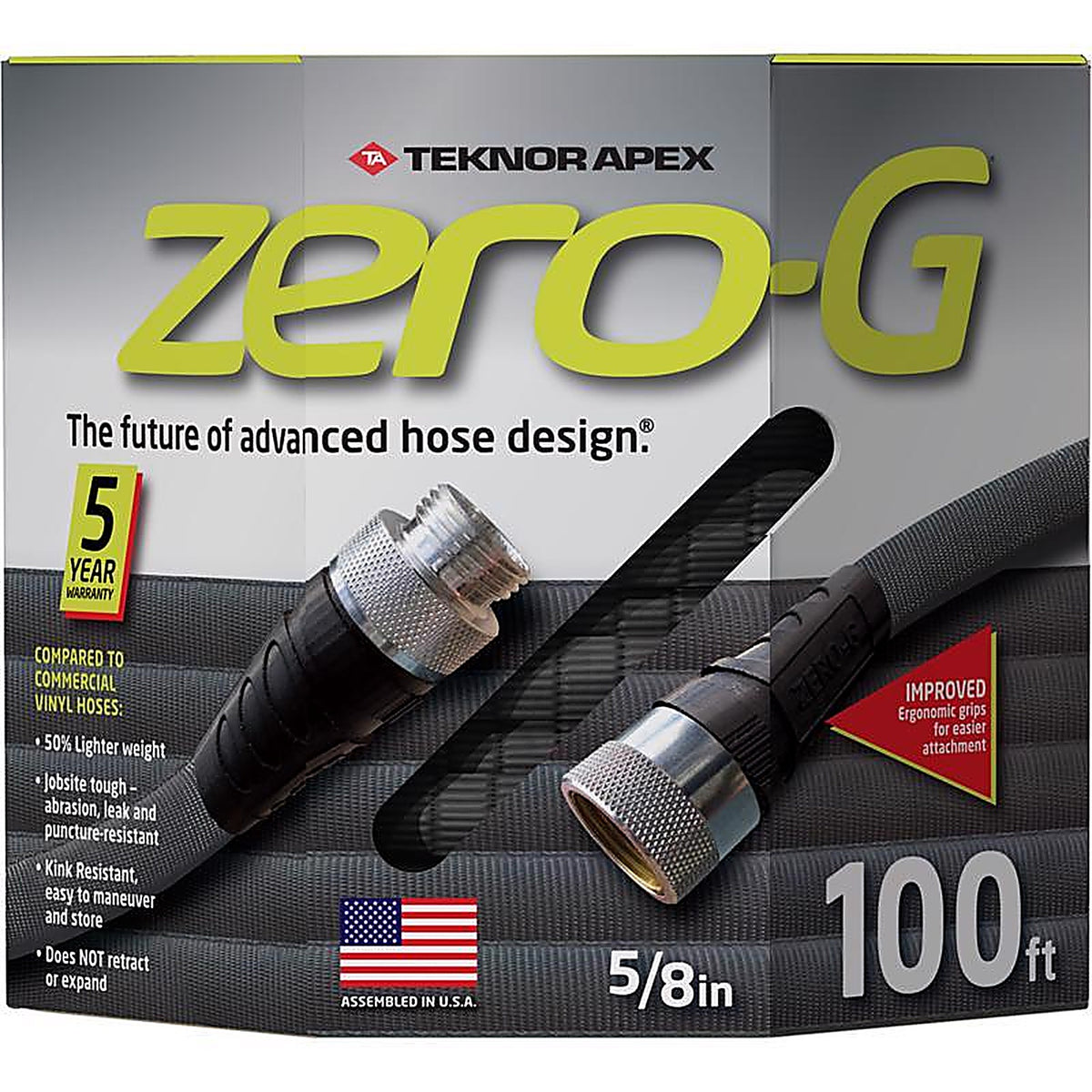 Teknor Apex - 4001-100 - Zero-G 5/8 In. D X 100 Ft. L Heavy Duty Commercial Grade Garden Hose