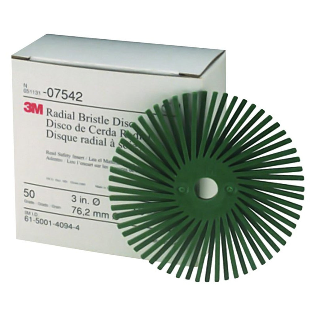 3M 07542 Scotch-Brite Radial Bristle Disc, 3 inch, 50 grit