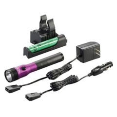 Streamlight 75482 Stinger LED HL Rechargeable Flashlight with PiggyBack Charger, Purple