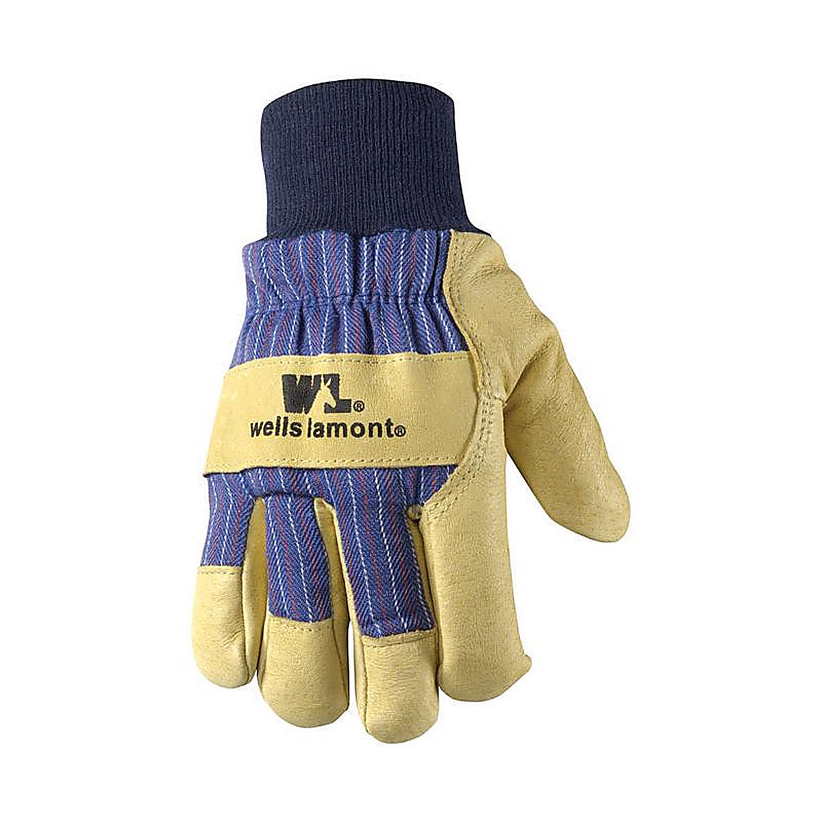 Wells Lamont 5127XL Mens Palomino Leather Cold Weather Work Gloves Tan/Blue XL