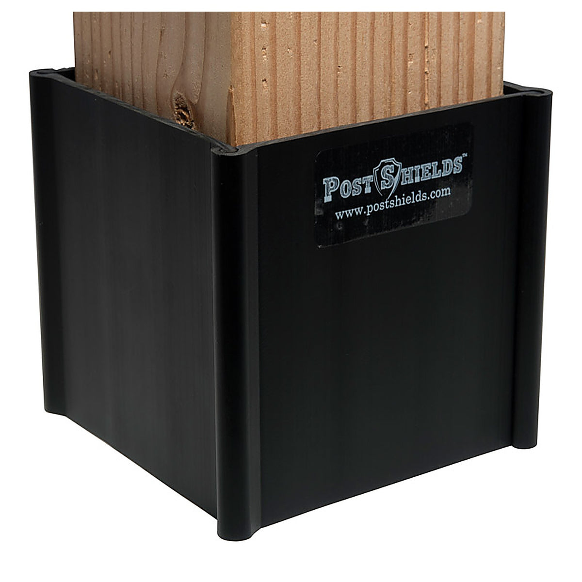 Post Shields Inc. - 5282711010 - Inc. 4 In. H X 4 In. W X 4 In. L Plastic Black Fence Post Protection