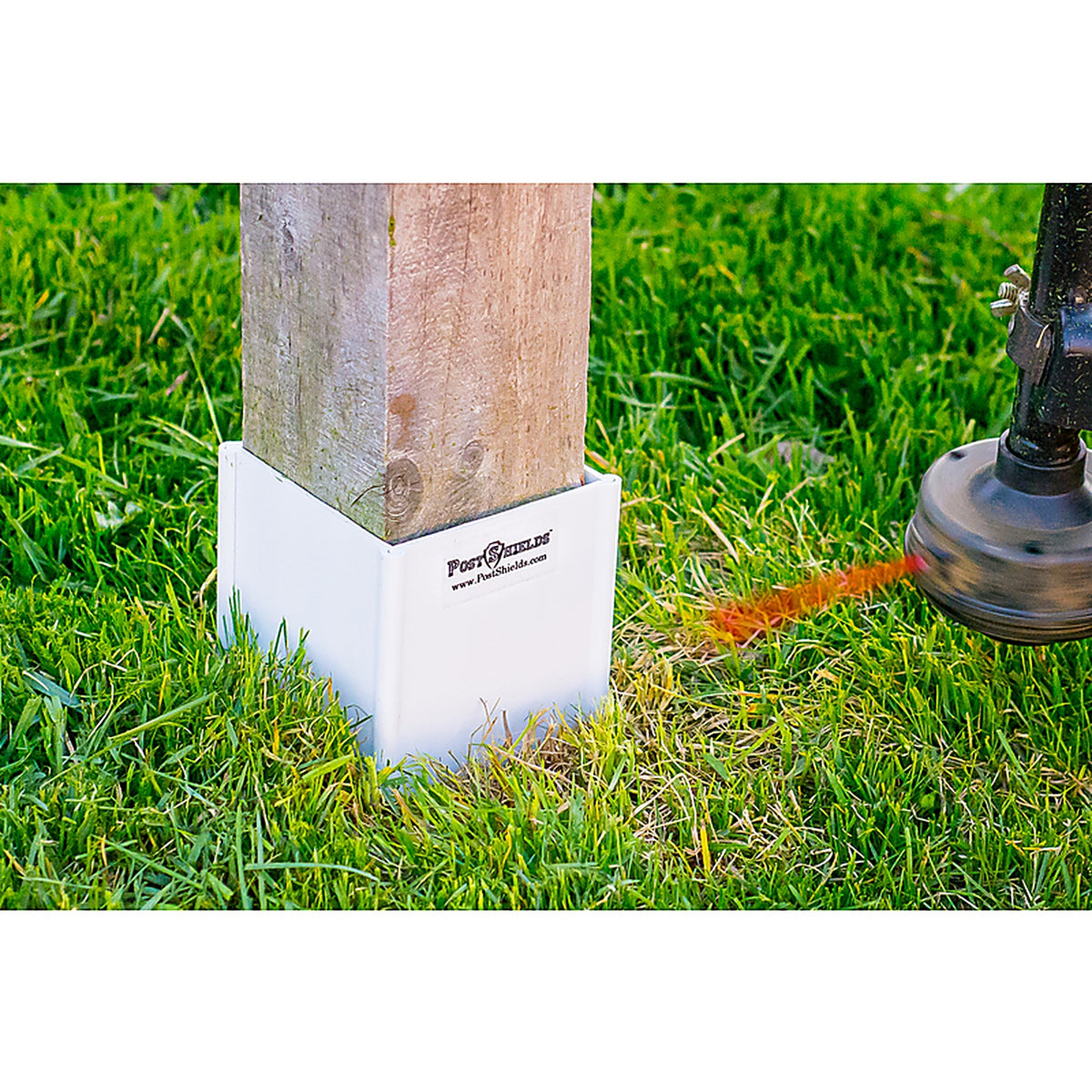 Post Shields Inc. - 5282711020 - Inc. 4 In. H X 4 In. W X 4 In. L Plastic Brown Fence Post Protection