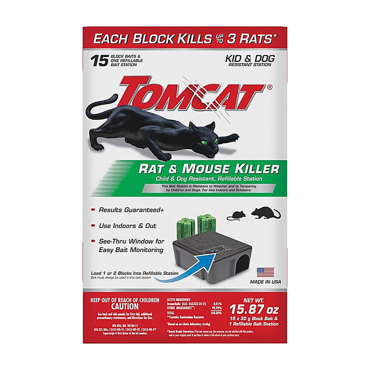 Tomcat - 0370910 - Bait Station Blocks for Mice and Rats 1 Pack