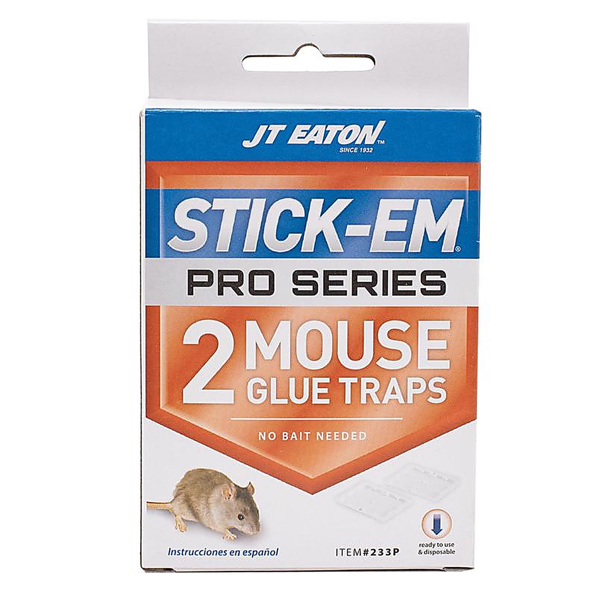 JT Eaton 233P Stick-Em Pro Series Mini Glue Trap For Mice 2 pk