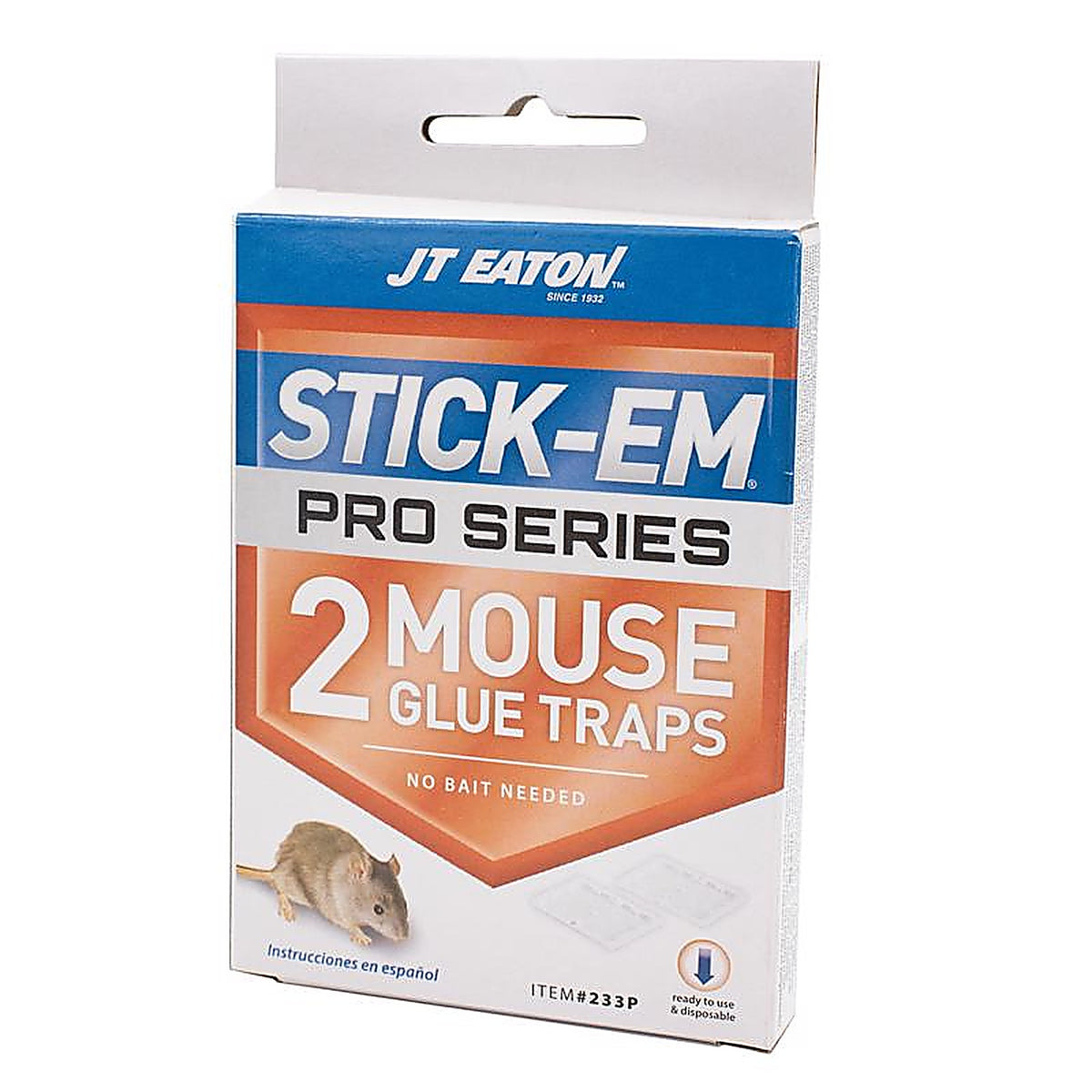 JT Eaton 233P Stick-Em Pro Series Mini Glue Trap For Mice 2 pk