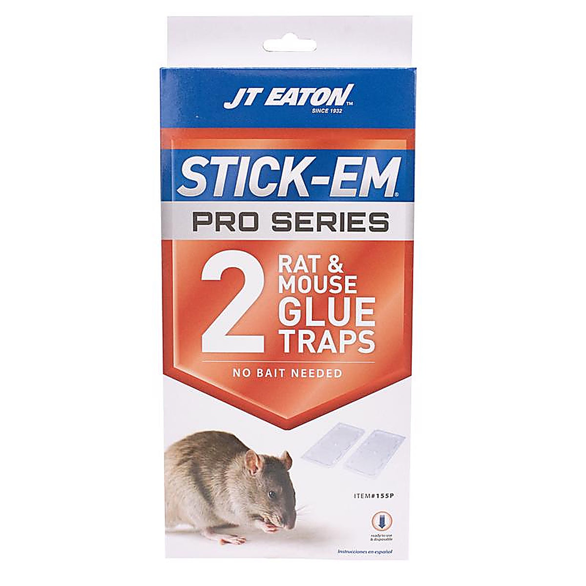 JT Eaton 155P Stick-Em Pro Series Glue Trap For Rodents 2 pk