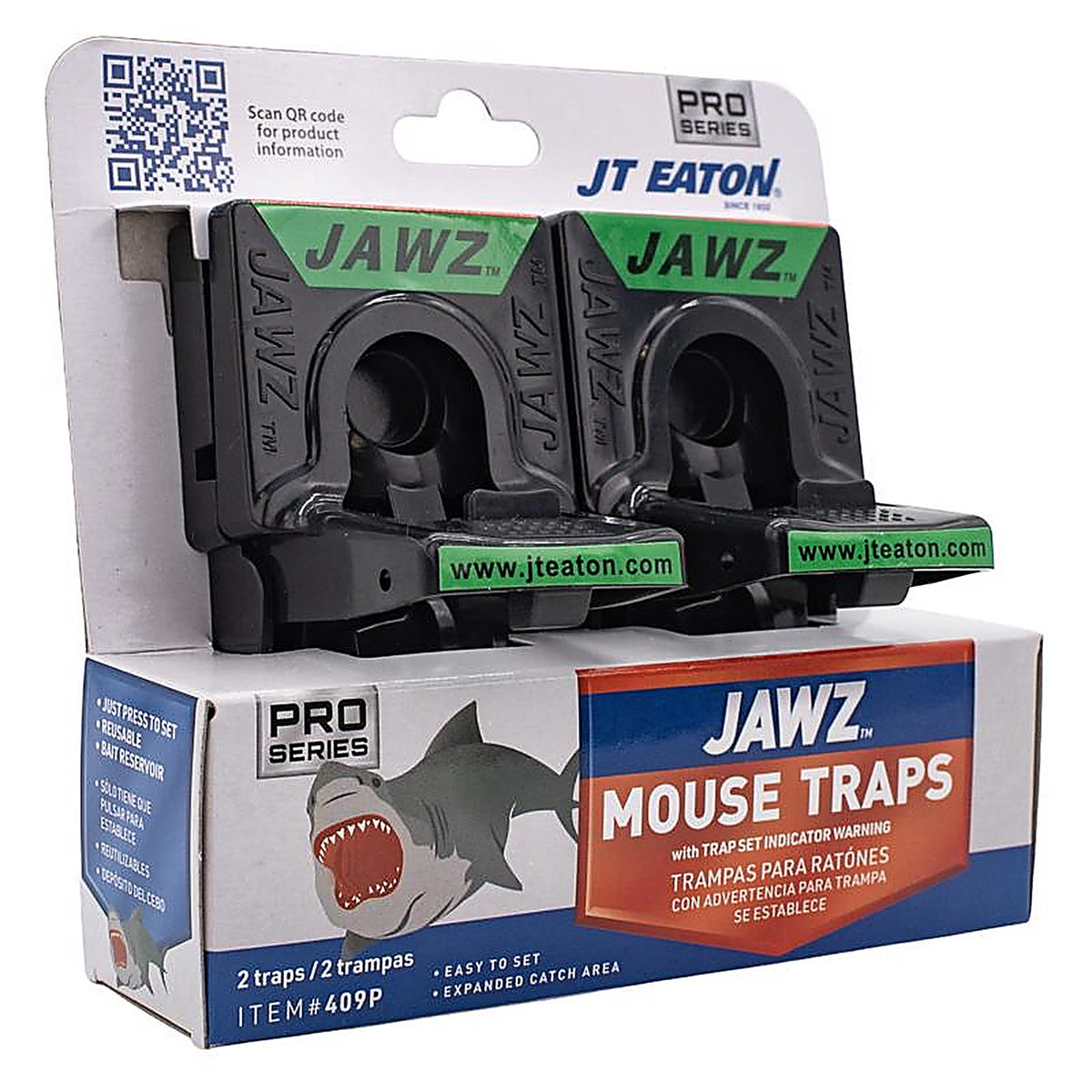 JT Eaton 409P JAWZ Pro Series Foot-Hold Snap Trap For Mice 2 pk