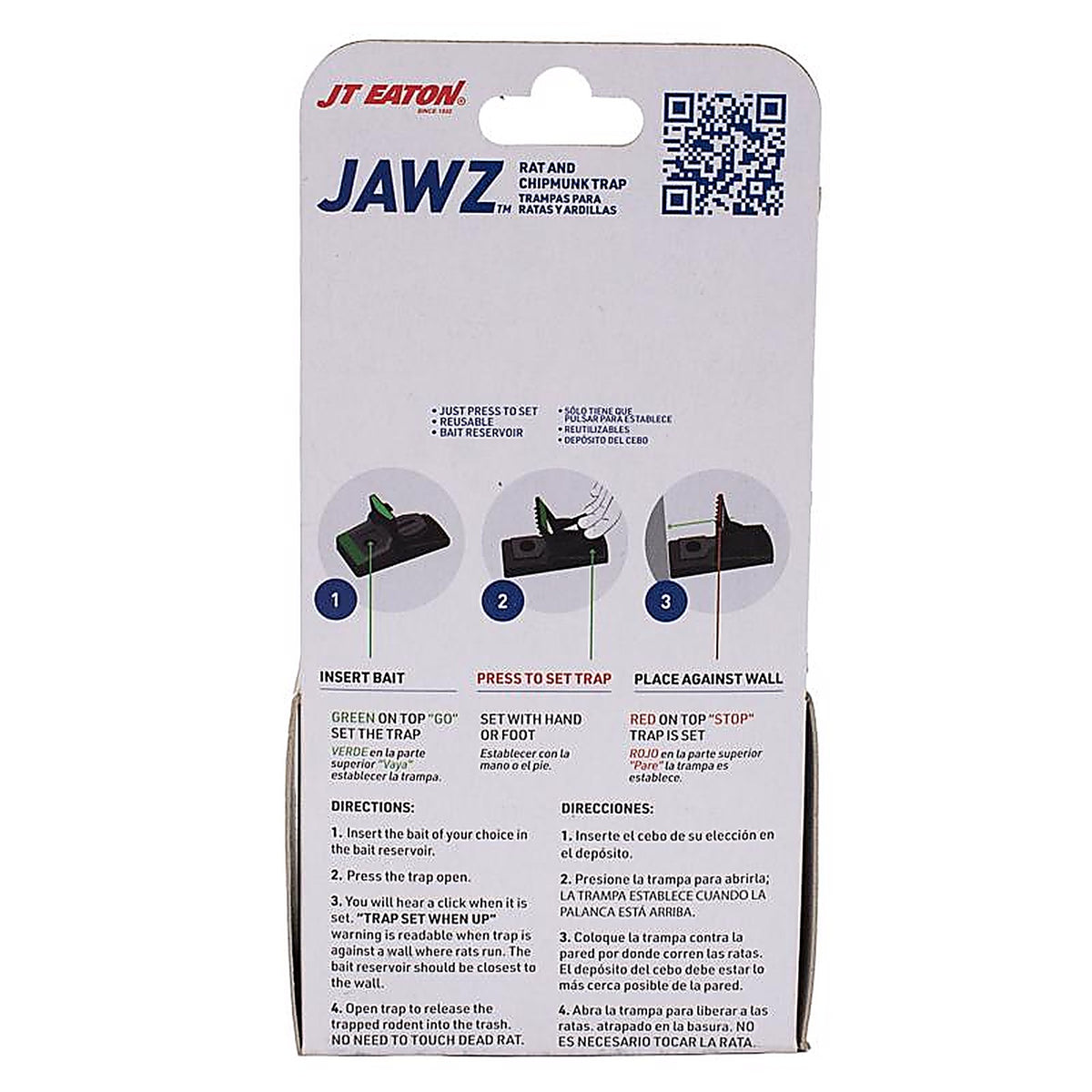 JT Eaton 410P Jawz Pro Series Foot-Hold Snap Trap For Chipmunks and Rats 1 pk