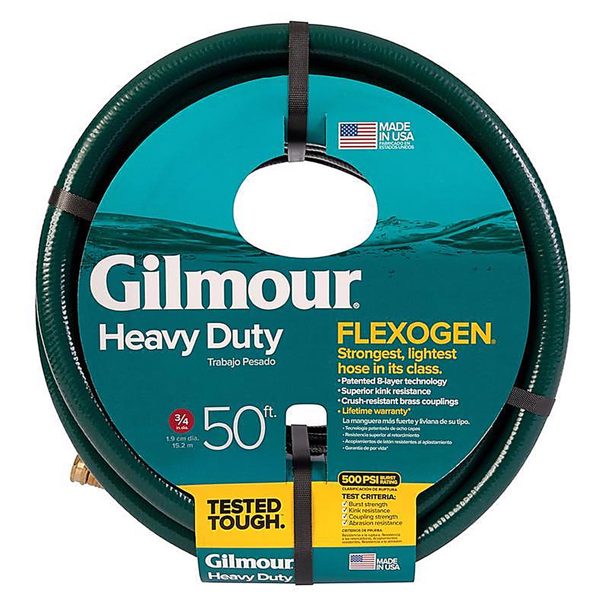 GIlmour 843501-1003 Gilmour Flexogen 3/4 in. D X 50 ft. L Heavy Duty Garden Hose Green