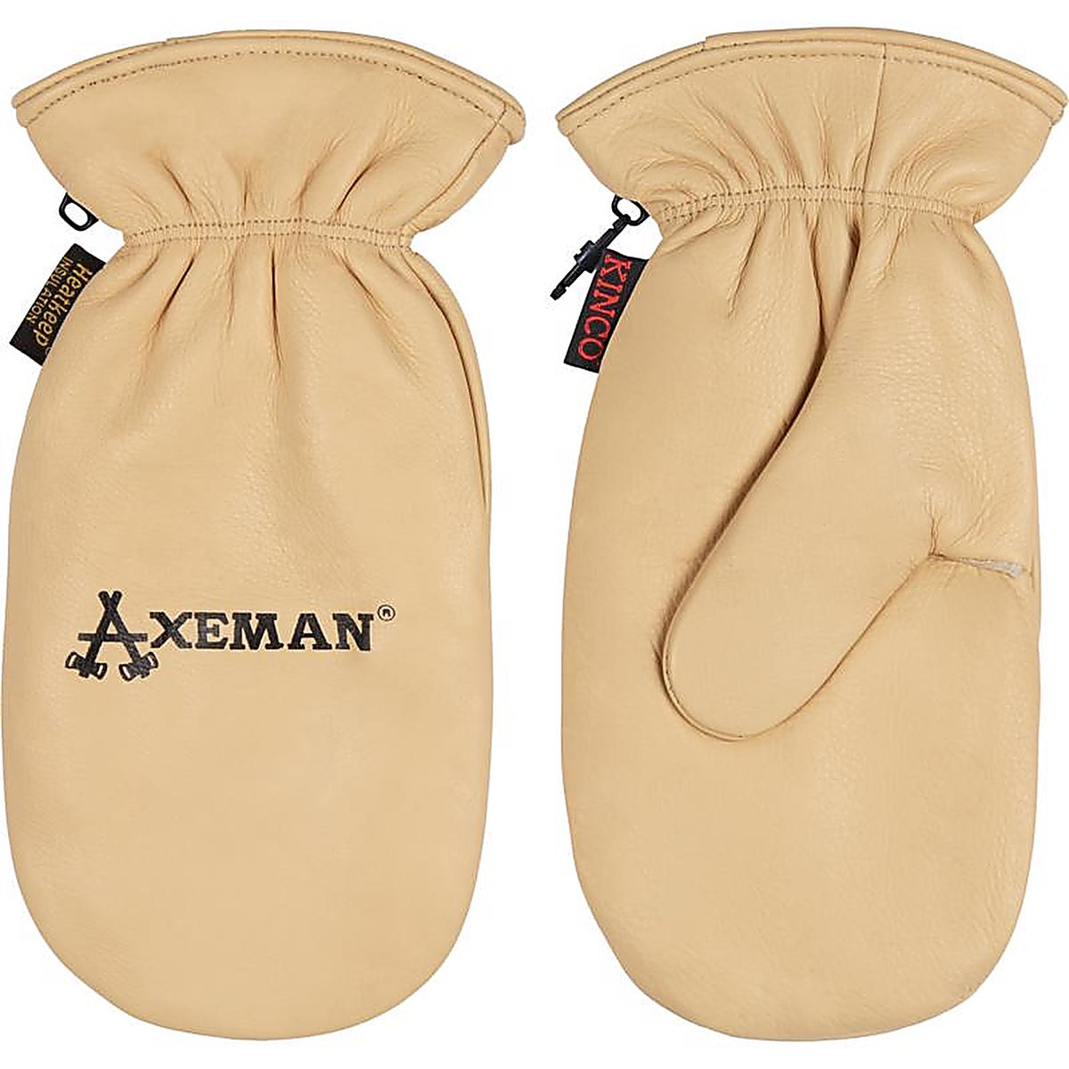 Kinco - 1930-M - Axeman Mens Outdoor Work Gloves Mittens Tan M 1 Pair