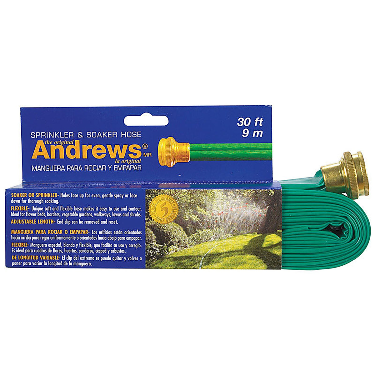 Andrews - 10-12346 - 1 In. D X 30 Ft. L Medium Duty Sprinkler/Soaker Hose