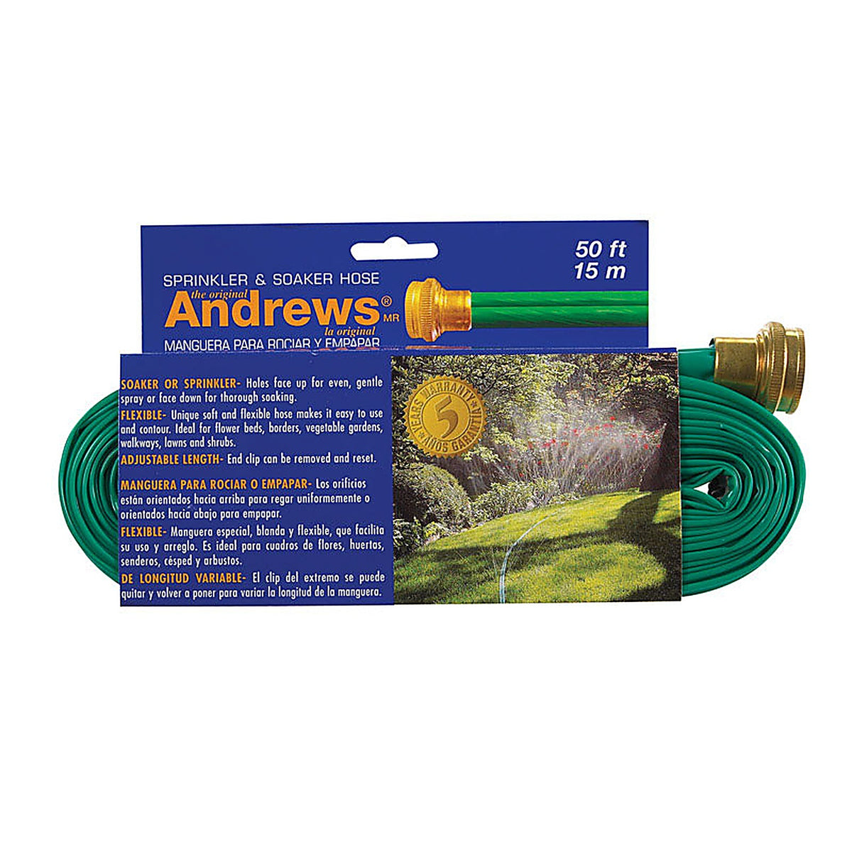 Andrews - 10-12348 - 1 In. D X 50 Ft. L Medium Duty Sprinkler/Soaker Hose