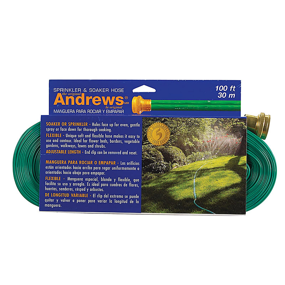 Andrews - 10-12349 - 1 In. D X 100 Ft. L Medium Duty Sprinkler/Soaker Hose