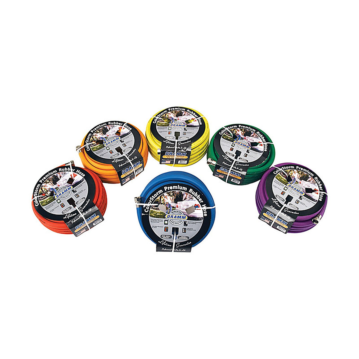 Dramm 10-17000 Colorstorm 5/8 in. Dia. x 50 ft. L Heavy-Duty Assorted Rubber Garden Hose