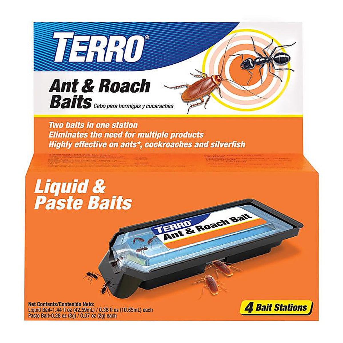 TERRO T360 Ant and Roach Bait Station 4 pk