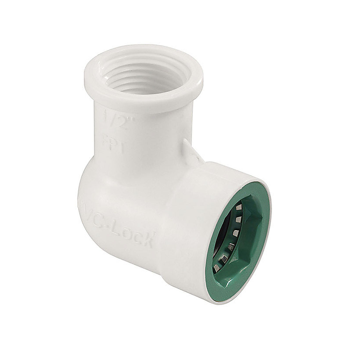 Orbit 34775 PVC-Lock 3/4 in. Push x 1/2 in. Dia. FPT Plastic Elbow