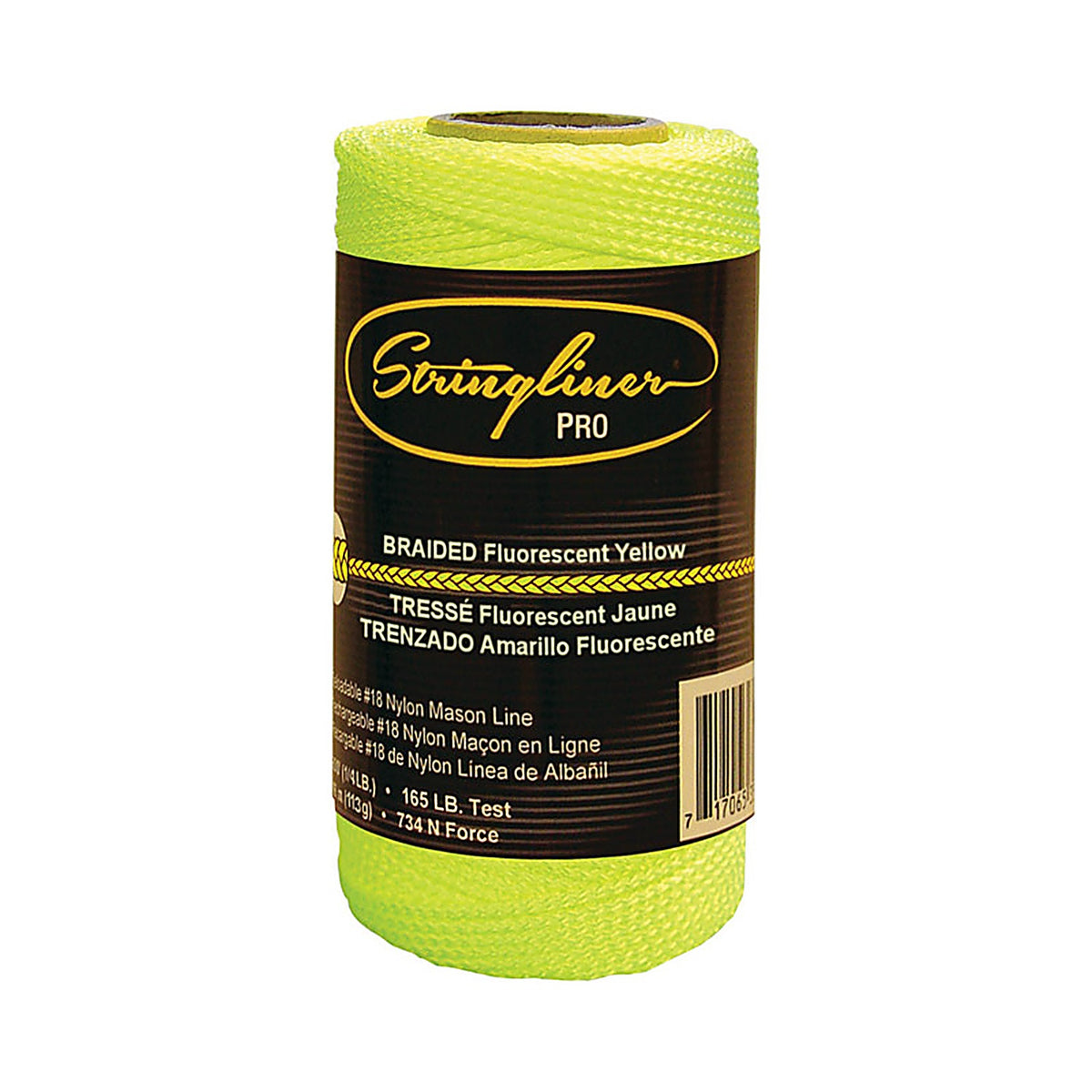 Stringliner - 35165 - Fluorescent Yellow Braided Mason Line 250 Ft.