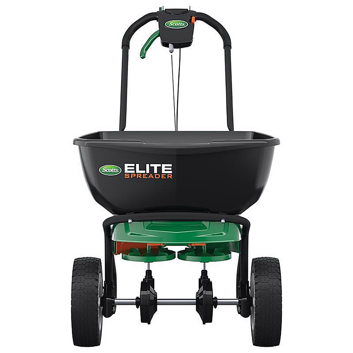 Scotts 75902 Elite 72 in. W Broadcast Push Spreader For Fertilizer/Ice Melt/Seed 30 lb